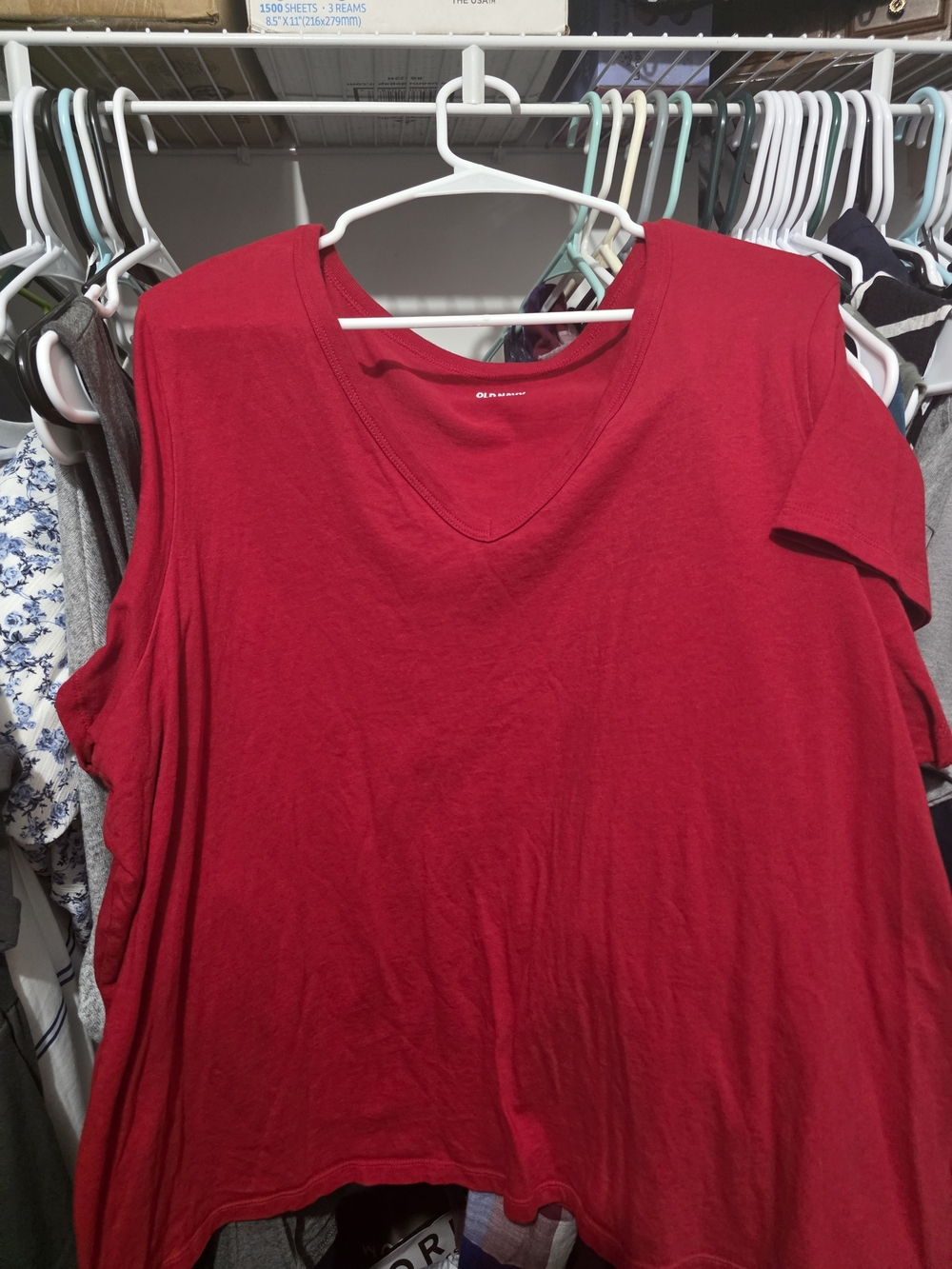 Old Navy Red  V-Neck T Shirt